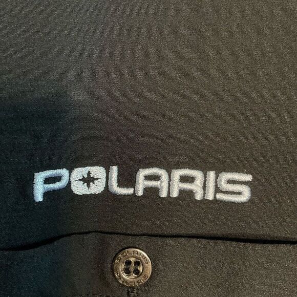 POLARIS Men's Mens XL Extra Large Short-Sleeve Tech Pit Shirt with Logo, Black - Picture 7 of 13